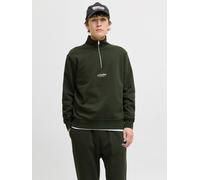 JACK & JONES Male Sweatshirt mit halbem Reißverschluss Gedruckt Sweatshirt mit halbem Reißverschluss