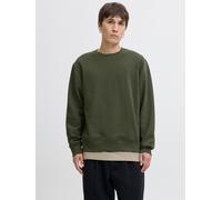 Sweatshirt JACK & JONES "JJESTAR BASIC SWEAT CREW NECK NOOS", Herren, Gr. M, bunt (duffel bag), angeraute Sweatware, Obermaterial: 70% Baumwolle, 30% Polyester, unifarben, relaxed fit taillenbedeckt, 