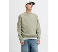 Sweatshirt JACK & JONES "JJESTAR BASIC SWEAT CREW NECK NOOS", Herren, Gr. XS, grün (seagrass), angeraute Sweatware, Obermaterial: 70% Baumwolle, 30% Polyester, unifarben, relaxed fit taillenbedeckt, R