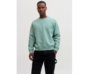 Sweatshirt JACK & JONES "JJESTAR BASIC SWEAT CREW NECK NOOS", Herren, Gr. XXL, blau (mineral blau), angeraute Sweatware, Obermaterial: 70% Baumwolle, 30% Polyester, unifarben, relaxed fit taillenbedec