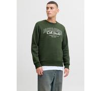 Sweatshirt JACK & JONES "JJMAKOTO SWEAT CREW NECK", Herren, Gr. XS, duffel bag print:big print, angeraute Sweatware, Obermaterial: 80% Baumwolle, 20% Polyester, bedruckt, regular fit, Rundhals, Rippbü