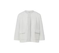 Sweatjacke S.OLIVER, Damen, Gr. 34, weiß, Sweatware, Obermaterial: 47% Modal, 41% Polyester, 12% Elasthan, unifarben, normal hüftlang, Rundhals, Sweatjacken Sweatjacke, Kurze Sweatjacke ohne Verschlus