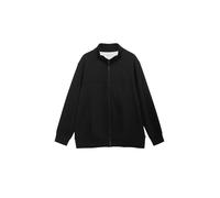 Sweatjacke, Herren, Gr. 5XL, schwarz, Web, Obermaterial: 70% Baumwolle, 30% Polyester, S.OLIVER MEN BIG SIZES, unifarben, regular fit hüftbedeckend, Rundhals, Rippbündchen, Sweatjacken Sweatjacke, mit