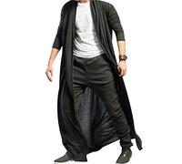 Sweatshirt Jacke Herren Baggy Herrenjacke Windmanteljacke Herrenfedern Dünne Mantel Herren Langer Trenchcoat Freizeit Trench Coat Fashion Jacke Herren Warme Jacke Loose Trench Coat Schwarz 6XL