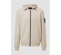Sweatshirt-Jacke im Materialmix mit hochwertigen Details S Beige 2169823.9303.S