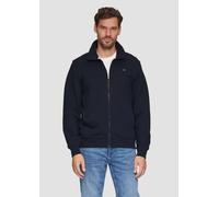 s.Oliver Sweatjacke mit Stehkragen, Logo-Detail, Eingrifftaschen – M Blau