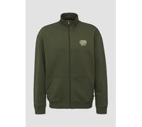 Sweatshirt-Jacke mit Stehkragen und Frontprint M Grün 2167438.7934.M