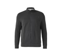 Sweatjacke, Herren, Gr. 3XL, grau (schwarz), Web, Obermaterial: 70% Baumwolle, 30% Polyester, S.OLIVER MEN BIG SIZES, unifarben, regular fit hüftbedeckend, Rundhals, Rippbündchen, Sweatjacken Sweatjac