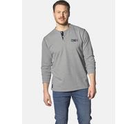 Funktionsshirt JAN VANDERSTORM "Sweatshirt JORNSEN", Herren, Gr. XXXL, grau (silbergrau melange), Obermaterial: 70% Baumwolle CO. 30% Polyester PES., casual, comfort fit normal, Serafino, Langarm, Shi