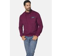 Sweatshirt JAN VANDERSTORM "Sweatshirt KERVIK", Herren, Gr. XXL, rot (dunkelrot melange), Obermaterial: 90% Baumwolle CO. 10% Polyester COOLMAX PES(Coolmax)., casual, normal, ohne Ausschnitt, Sweatshi