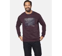 Sweatshirt JAN VANDERSTORM "Sweatshirt LINDSKOV", Herren, Gr. XL, rot (dunkellila), Obermaterial: 100% Baumwolle CO., Sweatshirts Sweatshirt (48770513-XL) dunkellila