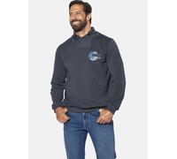Sweatshirt JAN VANDERSTORM "Sweatshirt ROLFBORG", Herren, Gr. L, blau (dunkelblau melange), Obermaterial: 60% Baumwolle CO. 40% Polyester COOLMAX PES(Coolmax)., Sweatshirts Sweatshirt (76537958-L) dun