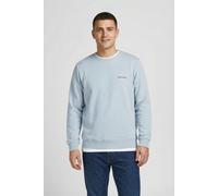 Sweatshirt "JJBRANDON SWEAT CREW NECK PLS", Herren, Gr. 4XL, blau (celestial blau), angeraute Sweatware, Obermaterial: 60% Polyester, 40% Baumwolle, JACK & JONES PLUSSIZE, bedruckt, regular fit, Rundh