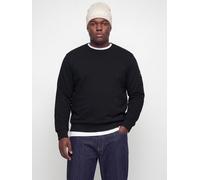 Sweatshirt "JJCLEVELAND SWEAT CREW NECK PLS", Herren, Gr. 3XL, schwarz, angeraute Sweatware, Obermaterial: 65% Polyester, 35% Baumwolle, JACK & JONES PLUSSIZE, unifarben, regular fit normal, Rundhals,