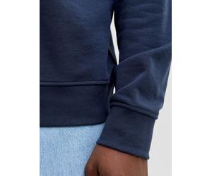 Sweatshirt "JJDEVIN DAYTONA PRINT SWEAT CREW N PLS", Herren, Gr. 4XL, navy blazer, Sweatware, Obermaterial: 60% Baumwolle, 40% Polyester, JACK & JONES PLUSSIZE, bedruckt, unifarben, regular fit normal