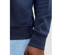 Sweatshirt "JJDEVIN DAYTONA PRINT SWEAT CREW N PLS", Herren, Gr. 5XL, navy blazer, Sweatware, Obermaterial: 60% Baumwolle, 40% Polyester, JACK & JONES PLUSSIZE, bedruckt, unifarben, regular fit normal