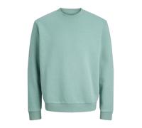 Sweatshirt "JJEBRADLEY SWEAT CREW NOOS PLS", Herren, Gr. 3XL, mineral blau, angeraute Sweatware, Obermaterial: 61% Polyester, 39% Baumwolle, JACK & JONES PLUSSIZE, unifarben, modisch, loose fit, Rundh