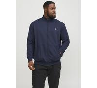 JACK & JONES Male Sweatshirt mit Reißverschluss Plus Einfarbig Sweatshirt mit Reißverschluss