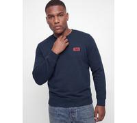 Sweatshirt "JJRUSH SWEAT CREW NECK PLS", Herren, Gr. 4XL, blau (navy blazer), angeraute Sweatware, Obermaterial: 60% Baumwolle, 40% Polyester, JACK & JONES PLUSSIZE, unifarben, normal normal, Rundhals
