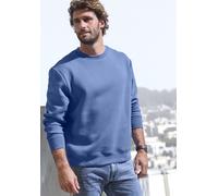 Sweatshirt JOHN DEVIN, Herren, Gr. M (48/50), blau, Sweatware, Obermaterial: 52% Baumwolle, 47% Polyester, 1% Elasthan, unifarben, regular fit, Rundhals, angesetztes Bündchen, Sweatshirts Sweatshirt, 
