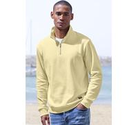 Sweatshirt JOHN DEVIN, Herren, Gr. M (48/50), gelb, angeraute Sweatware, Obermaterial: 60% Baumwolle, 40% Polyester, unifarben, regular fit normal, Rundhals, angesetztes Bündchen, Sweatshirts Sweatshi