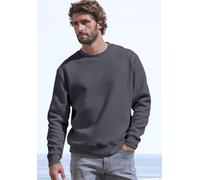 Sweatshirt JOHN DEVIN, Herren, Gr. M (48/50), grau (anthrazit), Sweatware, Obermaterial: 52% Baumwolle, 47% Polyester, 1% Elasthan, unifarben, regular fit, Rundhals, angesetztes Bündchen, Sweatshirts 