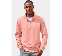Sweatshirt JOHN DEVIN, Herren, Gr. M (48/50), rot (apricot), angeraute Sweatware, Obermaterial: 60% Baumwolle, 40% Polyester, unifarben, regular fit normal, Rundhals, angesetztes Bündchen, Sweatshirts