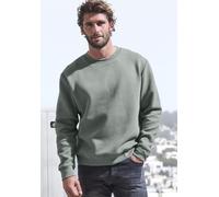 Sweatshirt JOHN DEVIN, Herren, Gr. S (44/46), grün (salbei), Sweatware, Obermaterial: 52% Baumwolle, 47% Polyester, 1% Elasthan, unifarben, regular fit, Rundhals, angesetztes Bündchen, Sweatshirts Swe