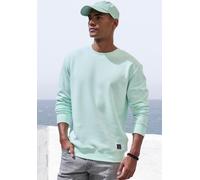 Sweatshirt JOHN DEVIN, Herren, Gr. XL (56/58), grün (mint), angeraute Sweatware, Obermaterial: 60% Baumwolle, 40% Polyester, unifarben, regular fit normal, Rundhals, angesetztes Bündchen, Sweatshirts 