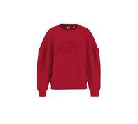 Sweatshirt JOOP "Tian", Damen, Gr. S, rot (dunkelrot), Sweatware, Obermaterial: 100% Baumwolle, normal, Rundhals, Rippbündchen, Sweatshirts Sweatshirt, Ton-in-Ton Stickerei (30931934-S) dunkelrot