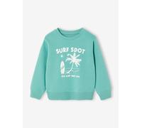 Sweatshirt Jungen mit Print BASIC grün Gr. 152 von vertbaudet