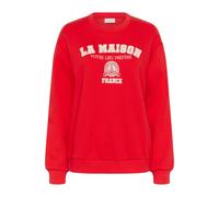 Sweatshirt KAFFE "Sweatshirt KAberta", Damen, Gr. XS, rot (true rot), Obermaterial: 65% Baumwolle CO. 35% Polyester PES., Sweatshirts Sweatshirt (48690728-XS) true rot