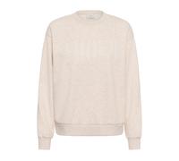 Sweatshirt KAFFE "Damen Sweatshirt KAmelody", Damen, Gr. M, beige (feather gray melange), Obermaterial: 70% Baumwolle CO. 30% Polyester PES., Sweatshirts Sweatshirt (57762665-M) feather gray melange