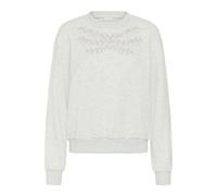 Sweatshirt KAFFE "Sweatshirt KAdaniela", Damen, Gr. XS, grau (light grau melange), Obermaterial: 60% Baumwolle CO. 40% Polyester PES., Sweatshirts Sweatshirt (63915565-XS) light grau melange