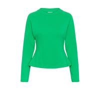Sweatshirt KAFFE "Sweatshirt KAkatja", Damen, Gr. L, grün (bright grün), Obermaterial: 65% Baumwolle CO. 35% Polyester PES., Sweatshirts Sweatshirt (30345762-L) bright grün