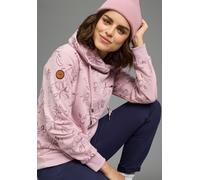 Sweatshirt KANGAROOS, Damen, Gr. 36/38, rosa (rosé), Sweatware, Obermaterial: 80% Baumwolle, 20% Polyester, figurumspielend hüftbedeckend, Rippbündchen, Sweatshirts Sweatshirt, mit hohem Stehkragen, h