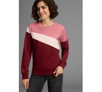 Sweatshirt KANGAROOS, Damen, Gr. 36/38, rot (bordeaux), angeraute Sweatware, Obermaterial: 80% Baumwolle, 20% Polyester, figurumspielend hüftlang, Rundhals, Raglanärmel Rippstrickbündchen, Sweatshirts