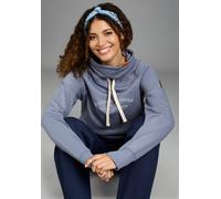 Sweatshirt KANGAROOS, Damen, Gr. 40/42, graublau, Sweatware, Obermaterial: 60% Baumwolle, 40% Polyester, bequem hüftlang, eingesetzt angesetztes Bündchen, Sweatshirts Sweatshirt, mit hohem Schalkragen