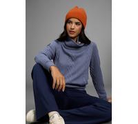 Sweatshirt KANGAROOS, Damen, Gr. 44/46, blau (blaugrau), Sweatware, Obermaterial: 57% Polyester, 42% Viskose, 1% Elasthan, figurumspielend hüftbedeckend, Rippbündchen, Sweatshirts Sweatshirt, mit kusc