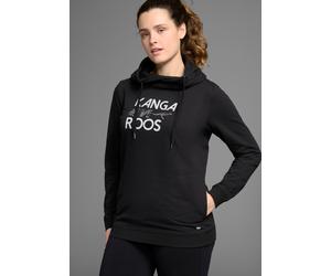 Sweatshirt KANGAROOS, Damen, Gr. 44/46, schwarz, Obermaterial: 65% Baumwolle, 35% Polyester, figurumspielend lang, Sweatshirts Sweatshirt, lange Ärmel, figurumspielende Passform, große Größen (2473594