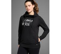 Sweatshirt KANGAROOS, Damen, Gr. 56/58, schwarz, Obermaterial: 65% Baumwolle, 35% Polyester, figurumspielend lang, Sweatshirts Sweatshirt, lange Ärmel, figurumspielende Passform, große Größen (2473594