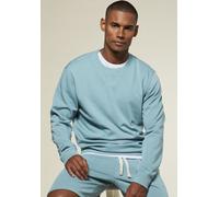 Sweatshirt KANGAROOS "mit Rundhalsausschnitt", Herren, Gr. L (52/54), grün (mint), angeraute Sweatware, Obermaterial: 60% Baumwolle, 40% Polyester, unifarben, bequem normal, Rundhals, angesetztes Bünd