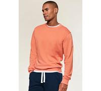 Sweatshirt KANGAROOS "mit Rundhalsausschnitt", Herren, Gr. XL (56/58), orange, angeraute Sweatware, Obermaterial: 60% Baumwolle, 40% Polyester, unifarben, bequem normal, Rundhals, angesetztes Bündchen
