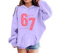 Sweatshirt Kapuzenpullover Mädchen Kuschelige Langarm 67 Hoodie Mode 6 7 Aufdruck Weicher Lässiger Pullover Langärm Hoody Pulli Kinder Classic Langarmshirt Bequem Kapuzenpulli Oberteile