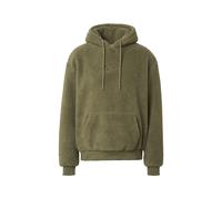 Sweatshirt KARL KANI "Karl Kani Herren KM213-064-1 Small Signature Teddy Hoodie", Herren, Gr. S, schwarzgrün, 100% Polyester, unifarben, ohne Ausschnitt, Sweatshirts Sweatshirt (82060443-S) schwarzgrü