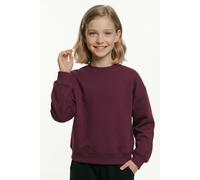 Sweatshirt KIDS ONLY "KOGBEST LIFE L/S CREW NECK SWT", Mädchen, Gr. 122/128, fig, Sweatware, Obermaterial: 65% Polyester, 35% Baumwolle, unifarben, Basic normal, Rundhals, Rippbündchen, Sweatshirts Sw