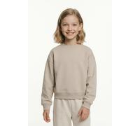 Sweatshirt KIDS ONLY "KOGBEST LIFE L/S CREW NECK SWT", Mädchen, Gr. 134/140, pumice stone, Sweatware, Obermaterial: 65% Polyester, 35% Baumwolle, unifarben, Basic normal, Rundhals, Rippbündchen, Sweat