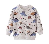 Sweatshirt Kinder Jungen Cartoon Dinosaurier Bagger Druck Freizeit Pullover Rundhals Casual Langarmshirt Oberteile Langarm Freizeitpullover Pulli ohne Kapuzen für 2-8 Jahre (#5, 2-3 Years)