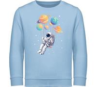 Sweatshirt Kinder Pullover für Jungen Mädchen - Astronaut Planet Schaukel Sonnensystem I Universum Planeten Space Schaukel Weltall I Himmelskörper Galaxy I Astronauten Kostüm Raumfahrer - 104 (3/4