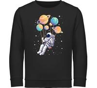 Sweatshirt Kinder Pullover für Jungen Mädchen - Astronaut Planet Schaukel Sonnensystem I Universum Planeten Space Schaukel Weltall I Himmelskörper Galaxy I Astronauten Kostüm Raumfahrer - 140
